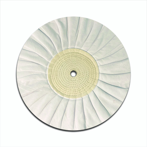 White Pleated Cotton Buffing Wheel Soft Cotton for Scratch-Free Metal Mirror Finishing