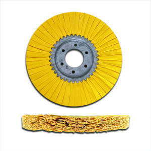 Yellow Pleated Airway Buffing Wheel for metal polishing
