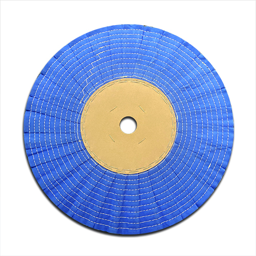 Multi-Row Stitched Blue Cotton Buffing Wheel for Multi-Material Fine Polishing