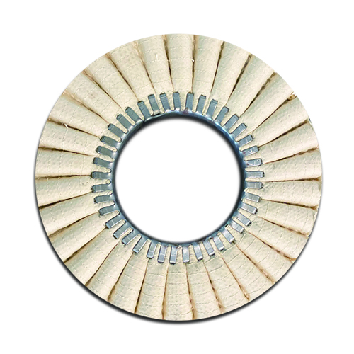 Wave-fold sisal buffing wheel