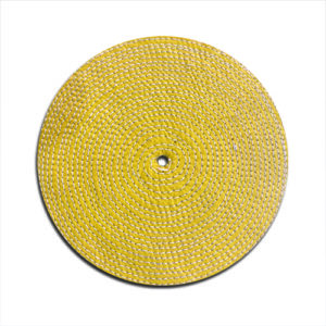 Yellow cloth sisal buffing wheel