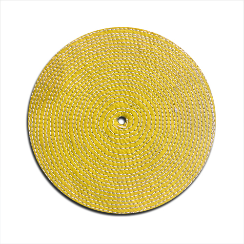 Yellow cloth sisal buffing wheel