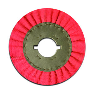 Red Treated Wavy Sisal Airway Buffing Wheel with Iron Center Plate