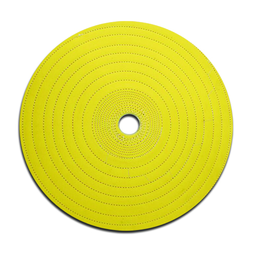 Full Concentric Stitched Yellow Cotton Buffing Wheel Heavy Duty Multi-Material Polishing