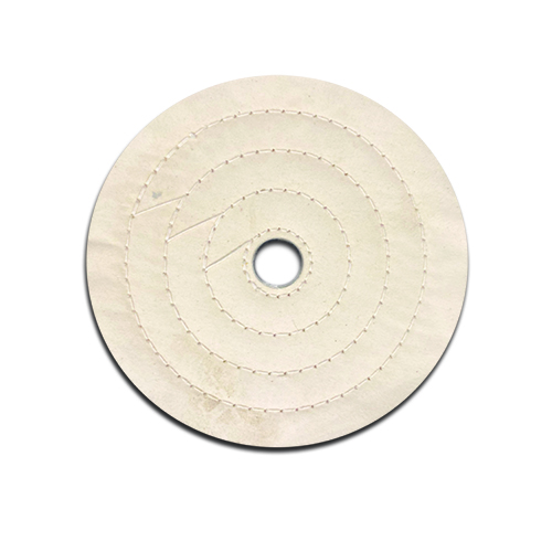 Soft Stitched Beige Cotton Buffing Wheel Gentle Mirror Fine Finishing