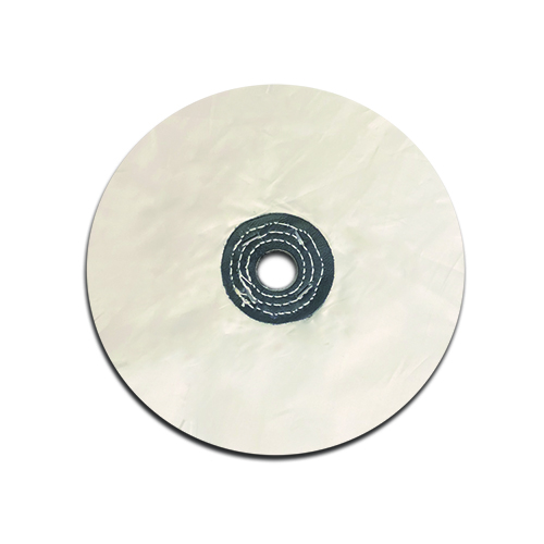 Black Reinforced Stitched Center White Cotton Buff Wheel